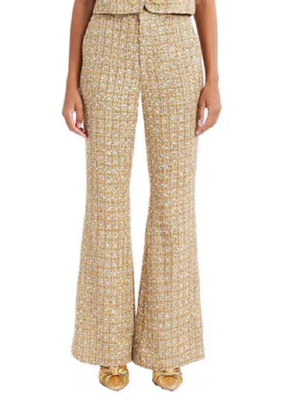 NWT Mestiza New York Theo Bell Bottom Tweed Pants Sz 6 - Picture 5 of 15